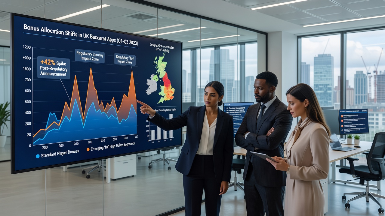 Analytics dashboard tracking bonus allocation shifts in UK baccarat mobile applications