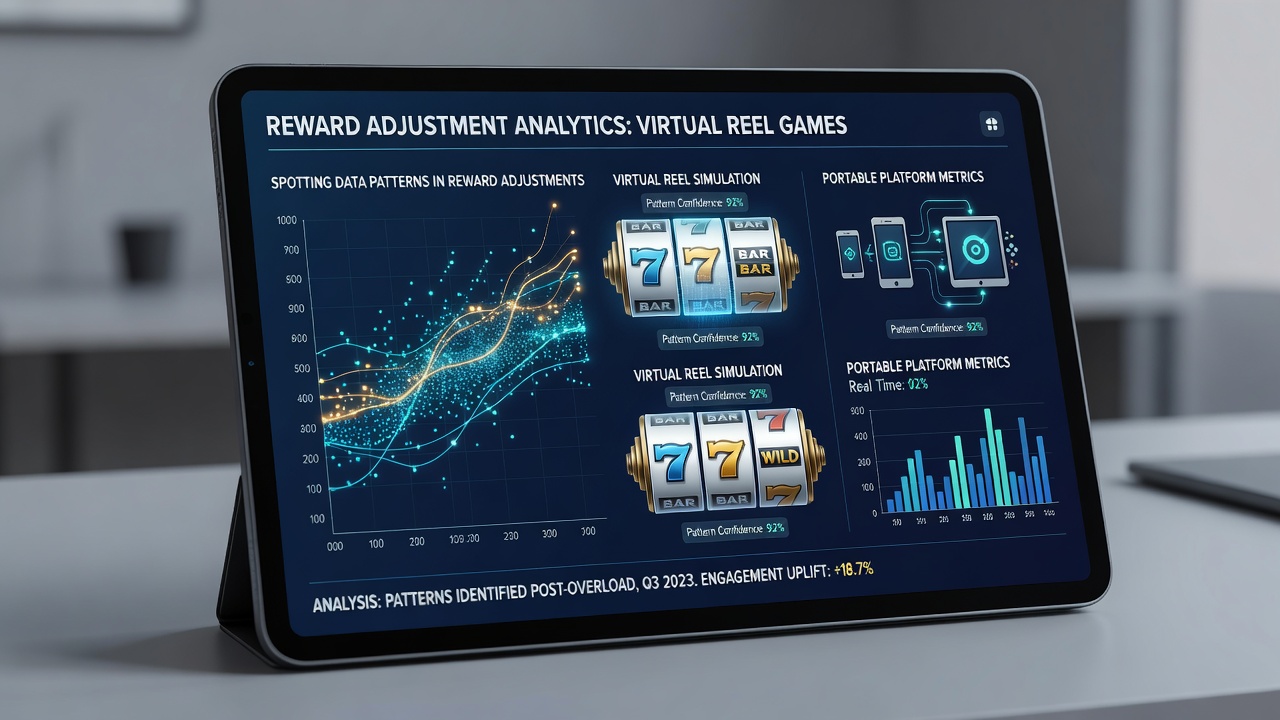 Chart displaying data clusters from reward adjustments in virtual reel games on handheld devices